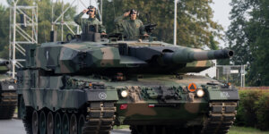 Czołg Leopard - próba generalna defilady na Wisłostradzie w Warszawie. Fot. Marcin Banaszkiewicz