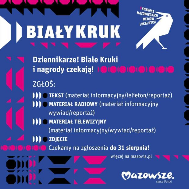 Biały Kruk - mazowiecki konkurs dla dziennikarzy. Fot. UMWM