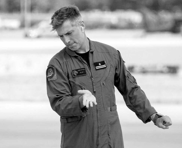 Mjr pilot Maciej ''Slab'' Krakowian z F-16 Tiger Demo Team Poland. Fot. F-16 Tiger Demo Team Poland