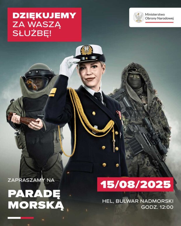 Po raz pierwszy MON przygotowuje równocześnie paradę morską na Helu. Fot. MON