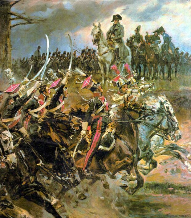 Niech żyje cesarz! Vive l'Empereur! (Apothéose de Napoleon) - Autor Wojciech Kossak, olej na płótnie, 96 × 76 cm. Fot. Wikipedia