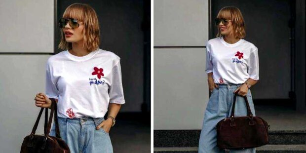 Modny t-shirt - który fason jest teraz na topie. Fot. mat. prasowy 800