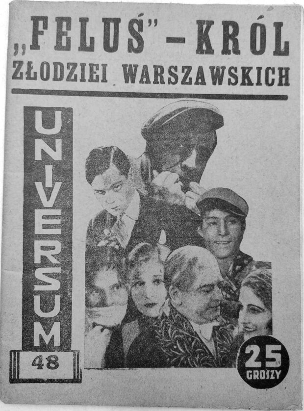 Życiorys Felusia w książeczce Hermana Czerwińskiego pt Feliks Zdankiewicz król złodziei warszawskich, Biblioteka Universum, 1933 r