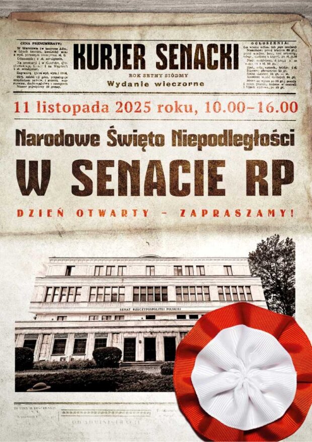 Dzień otwarty w Senacie 11.11.2025 - plakat. Fot. Kancelaria Senatu RP