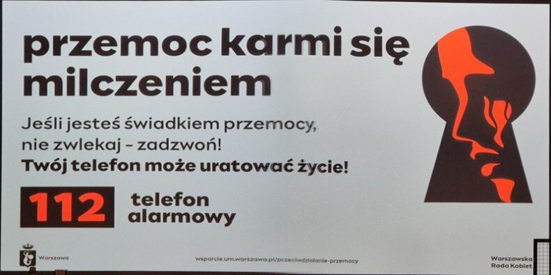 Przemoc karmi się milczeniem plansza