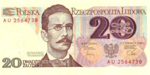 Banknot 20 zł - z podobizną Romualda Traugutta. Fot. NBP