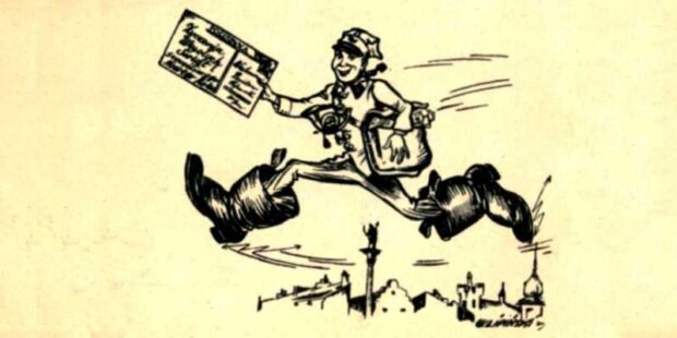 Karta pocztowa - Warszawski listonosz, ok. 1930 r. Fot. arch. autora