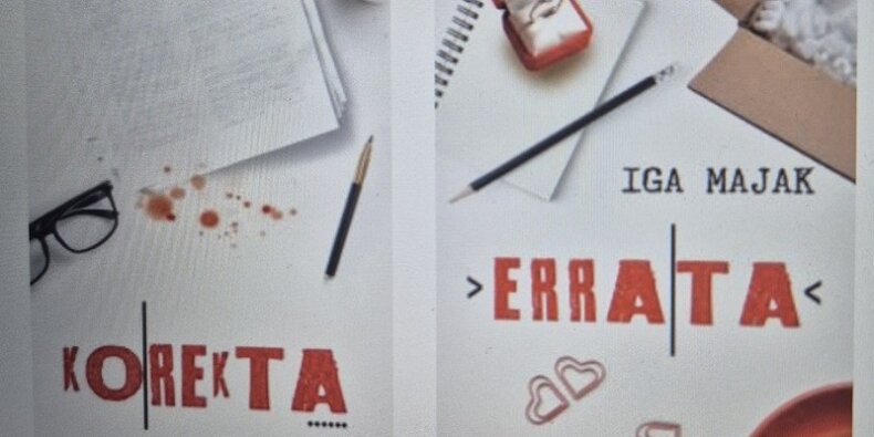 Korekta i Errata fragmenty okładek