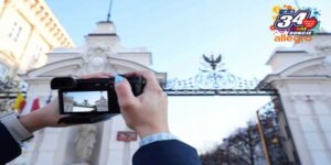 Sesja z fotografem - na terenie Kampusu Głównego UW. Fot. UW