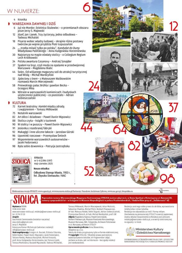 Spis treści - Stolica maj-czerwiec 2025. Fot. Stolica05-6_ Spis2 (1)