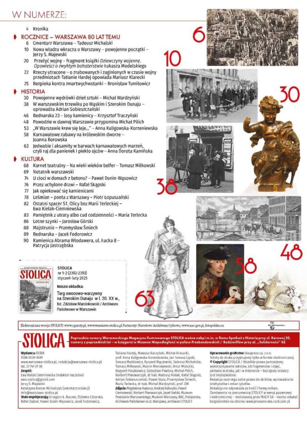 Stolica lipiec-sierpień 2025 - spis treści. Fot. Stolica