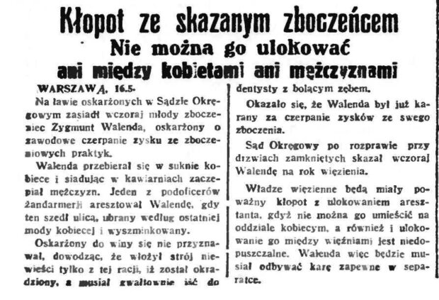Wzmianka o Zygmuncie Walendzie - Express Mazowiecki - dziennik ilustrowany. R. 7, 17 maja 1936, nr 136 (3608). Fot. Polona