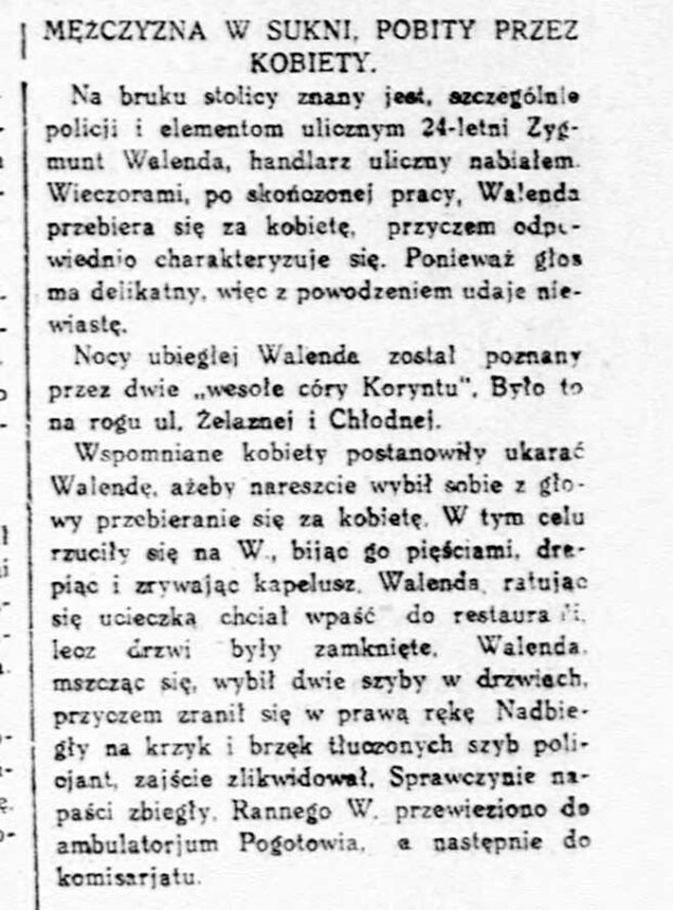 Wzmianka o Zygmuncie Walendzie - Robotnik 29-04-1933, nr 145 - centralny organ Polskiej Partyi Socyalistycznej. Fot. Polona
