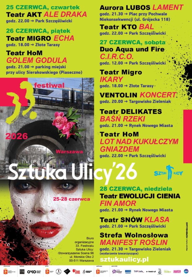 Afisz Festiwalu Sztuka Ulicy - 2026. Fot. Organizator