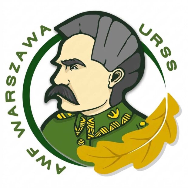 Logotyp Uczelnianej Rady Samorządu Studentów AWF Warszawa z wizerunkiem Marszałka Piłsudskiego, używany w latach 2013-2025. Fot. arch. autora