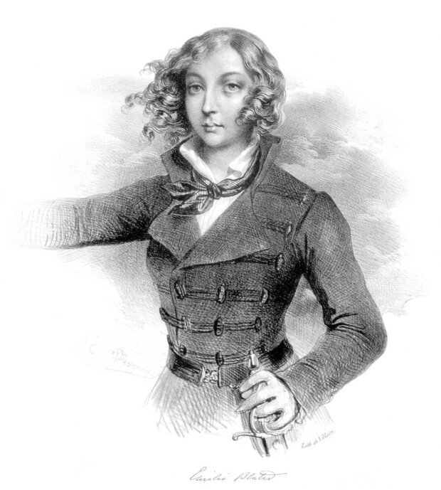 Emilia Plater - grafika z okresu 1832-1837 r. Autor Józef Straszewicz. Fot. źr. Wikimedia