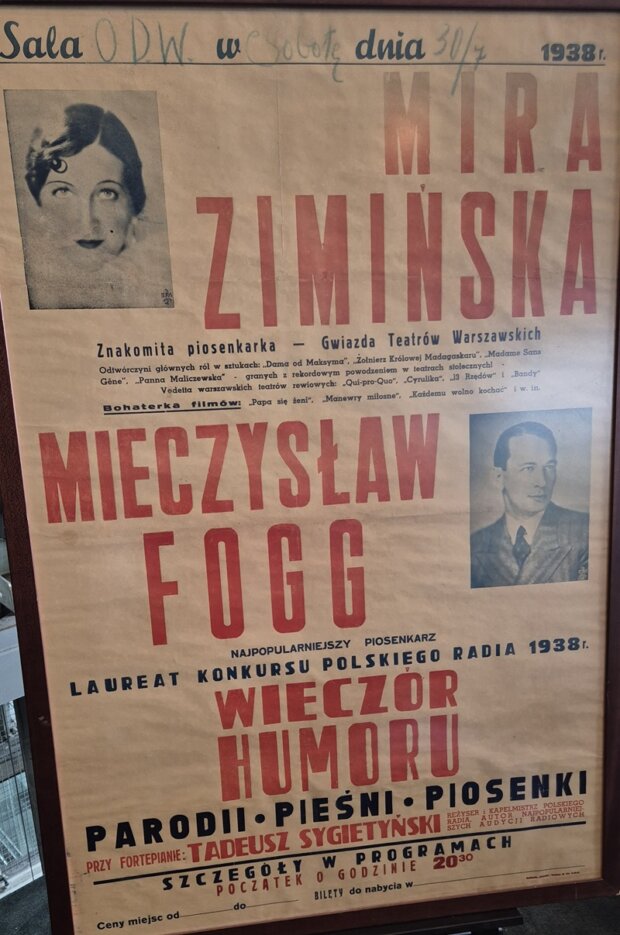 Mira Zimińska i Mieczysław Fogg plakat z 1938 roku