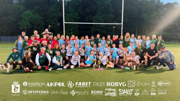Mistrzynie Polski 2026 - Zespół Kobiet Rugby Legia Warszawa. Fot. mat. prasowy