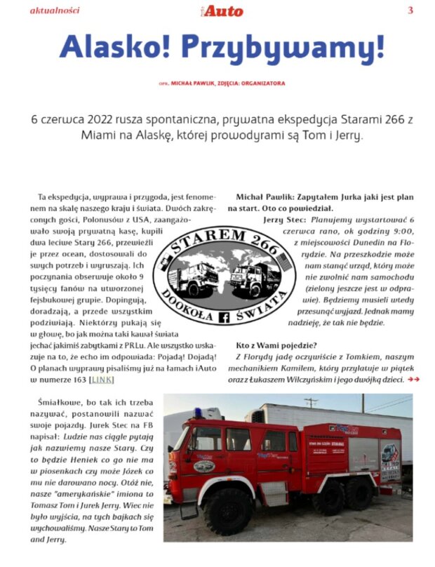 Alasko - przybywamy. Fot. iAuto 