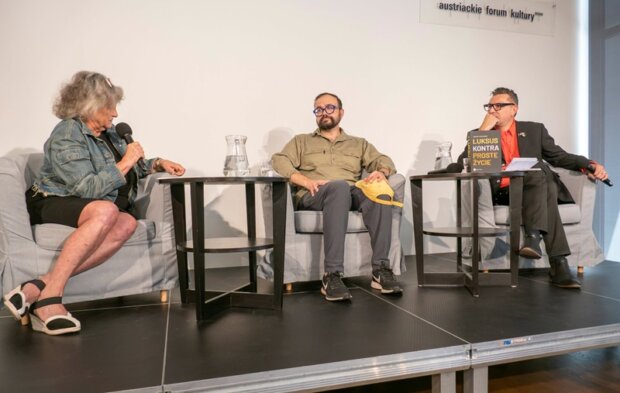 Od lewej: B. Czerska, J. Szczęsny i R. Grzela