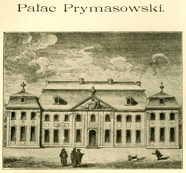 Pałac Prymasowski - tu Julian Michaux uczył młodych adeptów fechtunku. Fot. Tyg. Ilustrowany