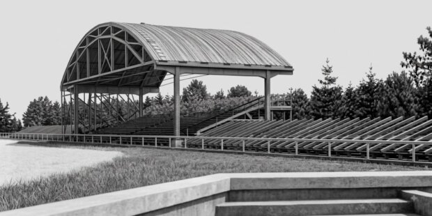 Stadion AZS - w sierpniu 1927 r. Zdjęcie wyostrzone oprogramowaniem Gemini. Fot. Prasowe