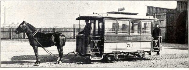 Tramwaj konny - źródło Kronika Warszawy, lipiec-sierpień 1926 r. Fot. Magistrat Warszawy