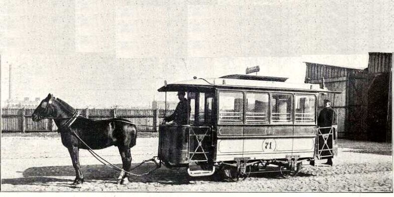 Tramwaj konny - źródło Kronika Warszawy, lipiec-sierpień 1926 r. Fot. Magistrat Warszawy