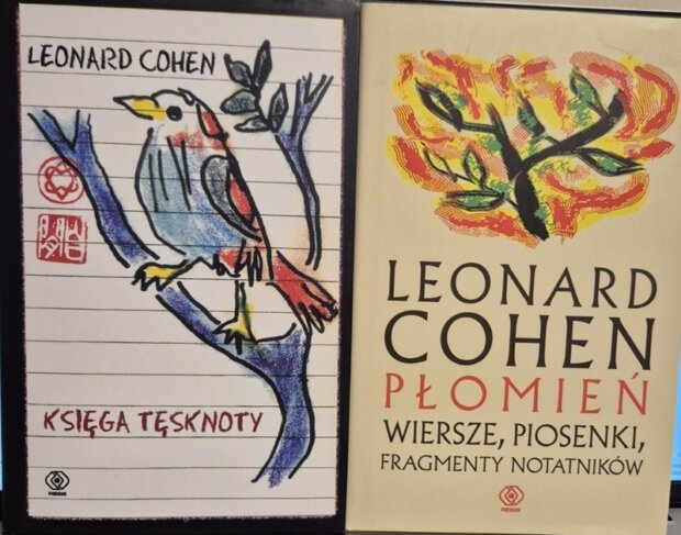 Poezja Leonarda Cohena okładki wybranych książek